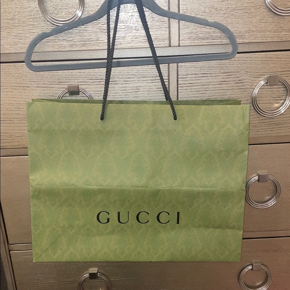 Gucci Olive Green Shopping Bag